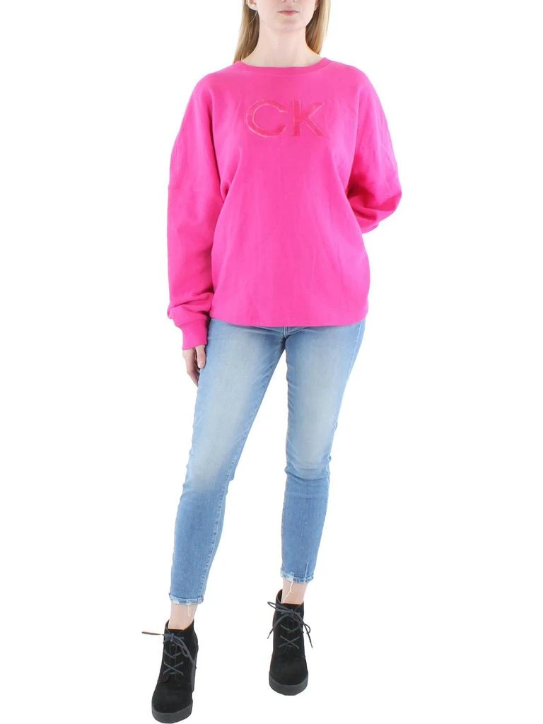 商品Calvin Klein|Plus Womens Crewneck Fitness Sweatshirt,价格¥268,第1张图片