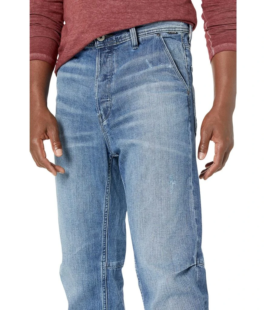 商品G-Star|Grip 3-D Relaxed Tapered in Faded Haque Blue Destroyed,价格¥848,第3张图片详细描述