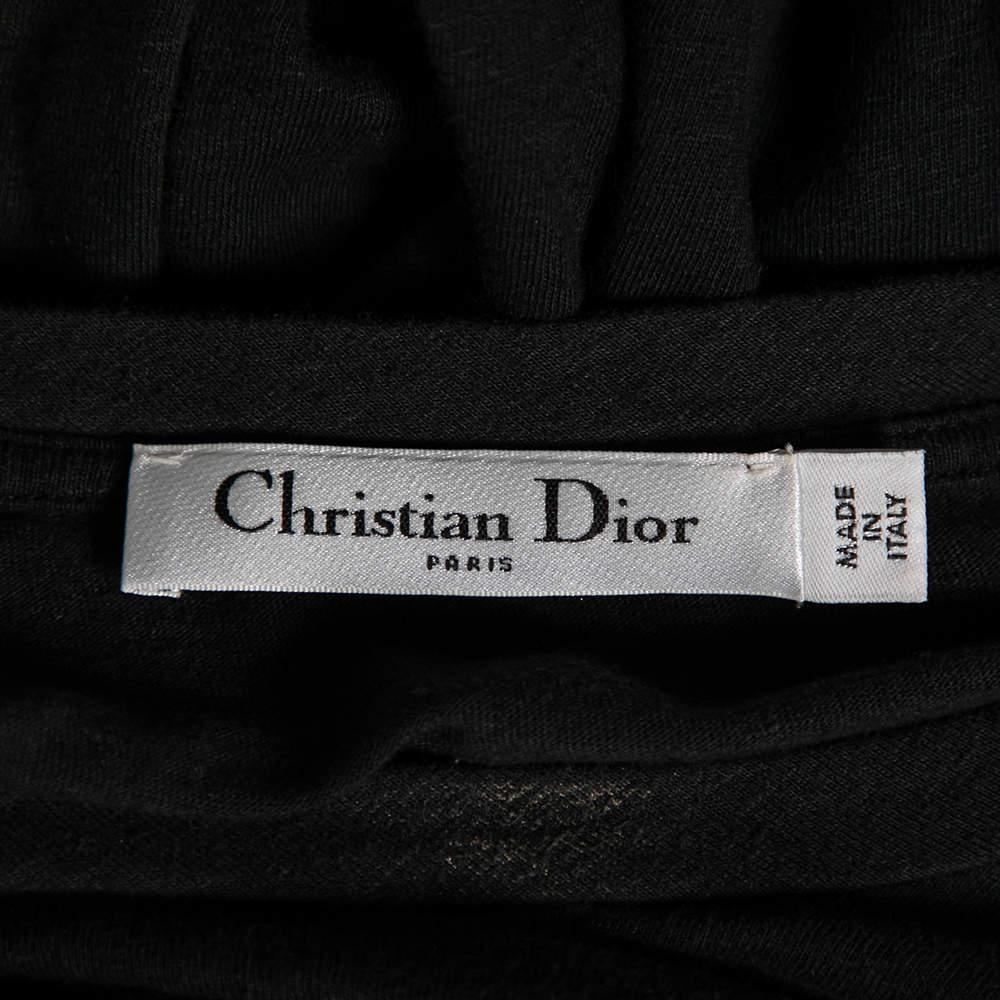 Dior Black Printed Cotton Short Sleeve T-Shirt M商品第6张图片规格展示