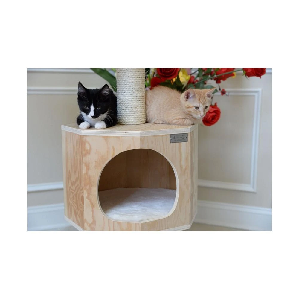 54" Real Wood Premium Scots Pine, 3-Level Cat Tree With Perch & Condo 商品