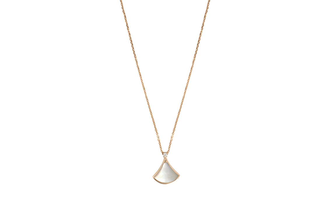 商品[国内直发] BVLGARI|宝格丽 DIVAS’ DREAM系列 白贝母扇子 18k 项链 男女同款情侣款 玫瑰金色,价格¥16793,第10张图片详细描述