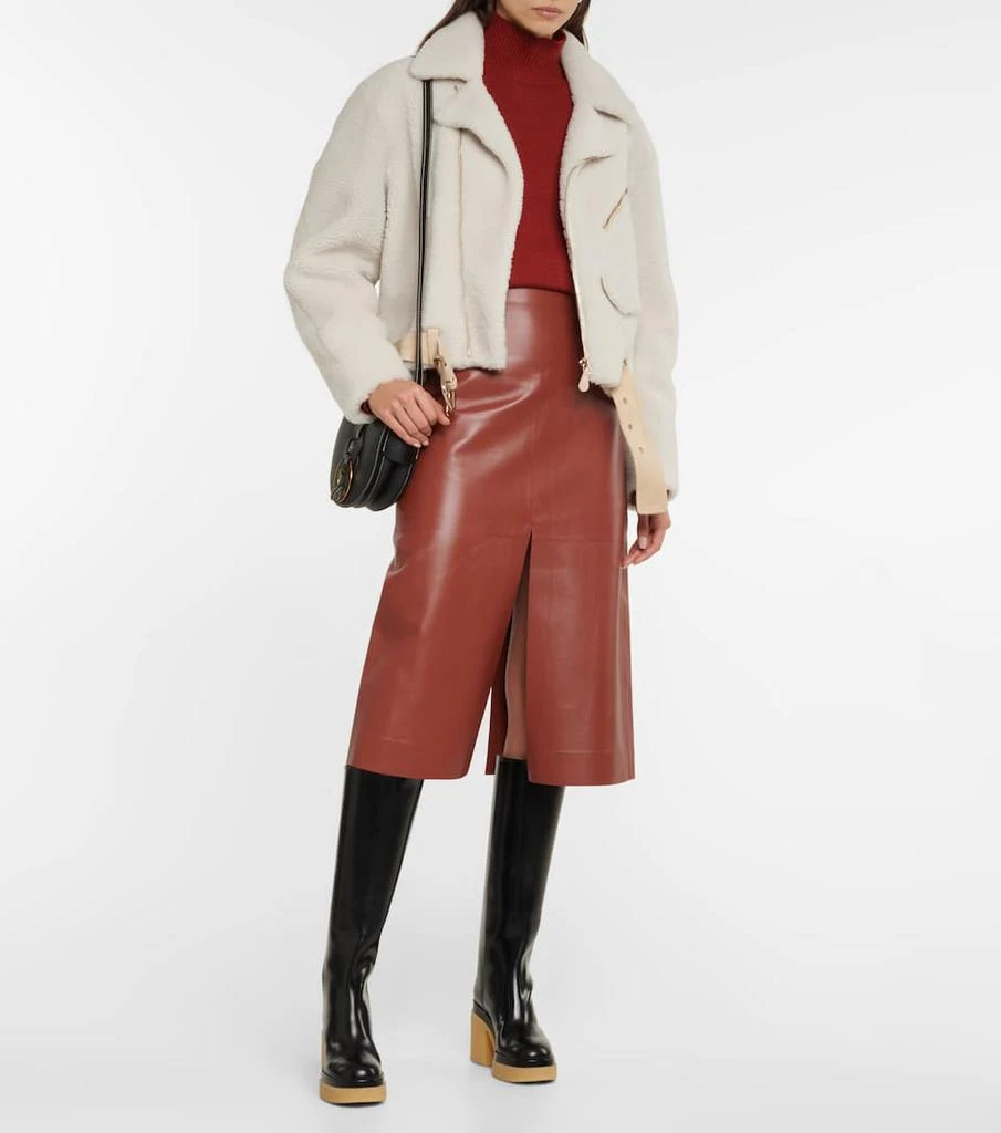 商品Chloé|羊毛皮机车夹克,价格¥24846,第2张图片详细描述