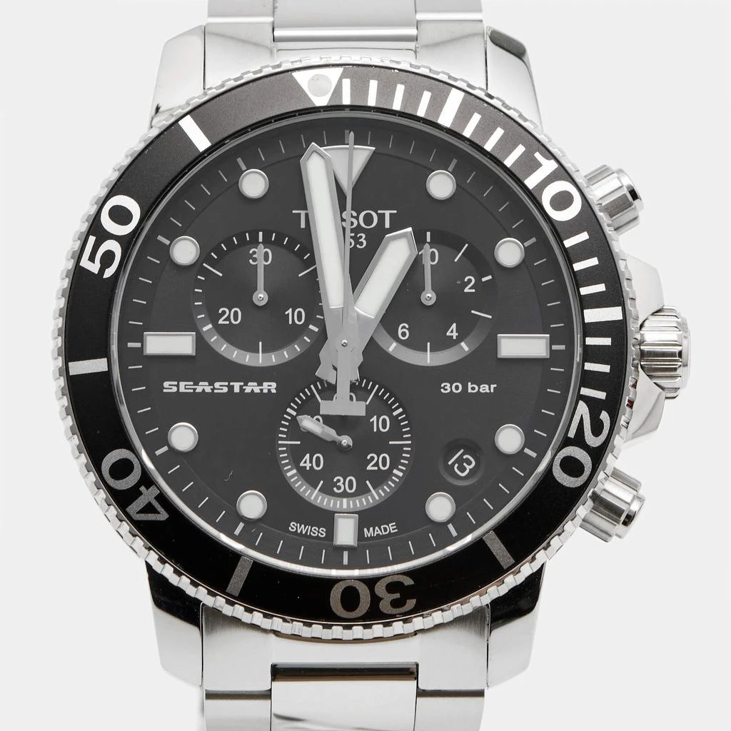 商品[二手商品] Tissot|Tissot Black Stinless Steel Seastar 1000 T120.417.11.051.00 Men's Wristwatch 45.50 mm,价格¥1965,第3张图片详细描述