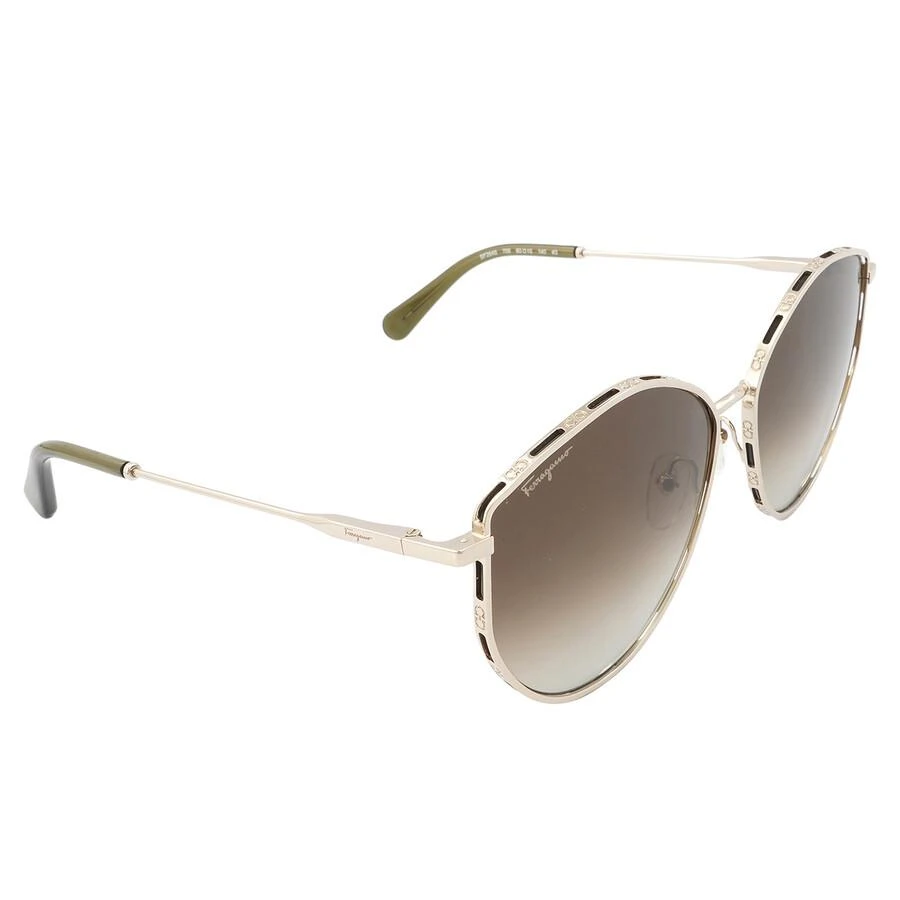 商品Salvatore Ferragamo|Salvatore Ferragamo Green Gradient Horn Ladies Sunglasses SF264S 709 60,价格¥414,第3张图片详细描述
