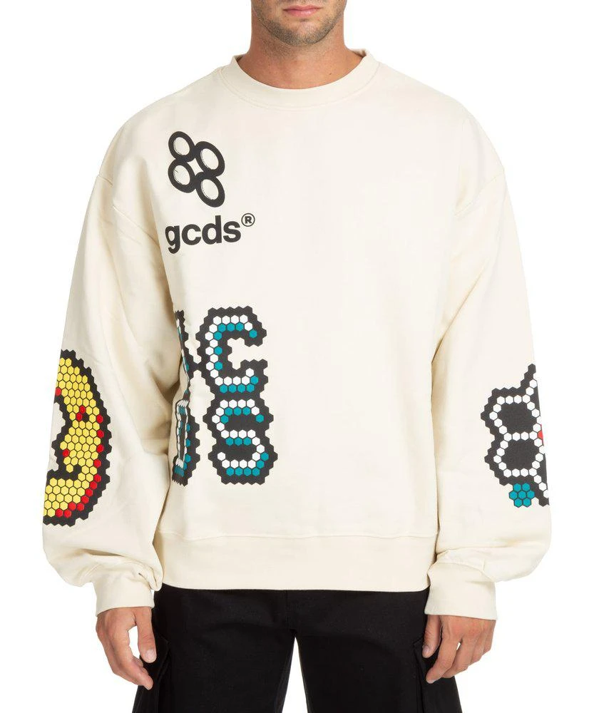 商品GCDS|GCDS Logo Printed Oversized Sweatshirt,价格¥1846,第1张图片