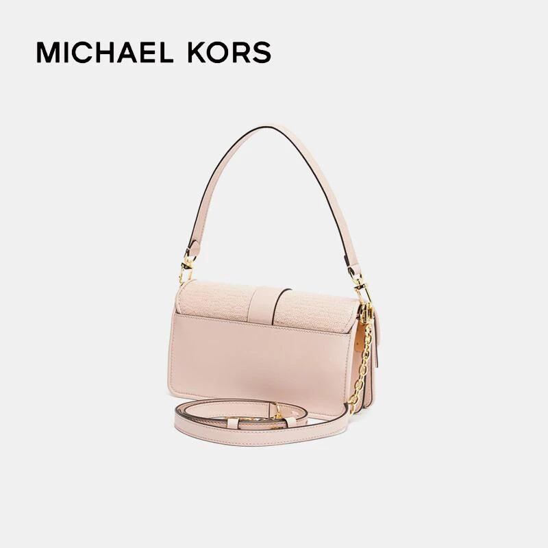 商品[国内直发] Michael Kors|MK 女包 迈克·科尔斯 MICHAEL KORS 专柜款GREENWICH系列 柔粉色中号单肩包 30H1GGRL2U SOFT PINK,价格¥1919,第6张图片详细描述