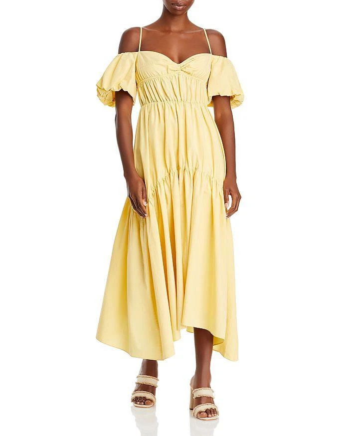 商品Vince|Puff Sleeve Off the Shoulder Maxi Dress,价格¥990,第1张图片