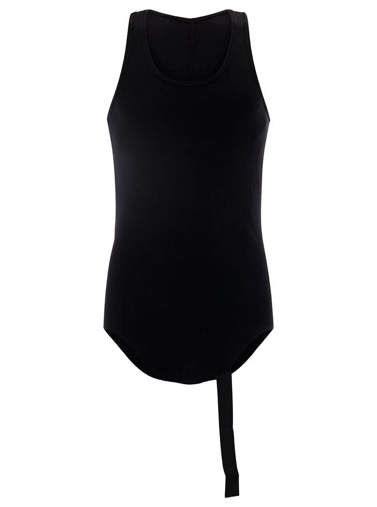 商品DRKSHDW|DRKSHDW Black Long Tank With Raw Edge Hem In Cotton Man,价格¥2039,第1张图片