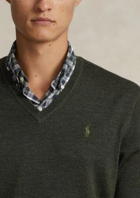 商品Ralph Lauren|Ralph Lauren Washable Wool V Neck Sweater,价格¥421,第3张图片详细描述