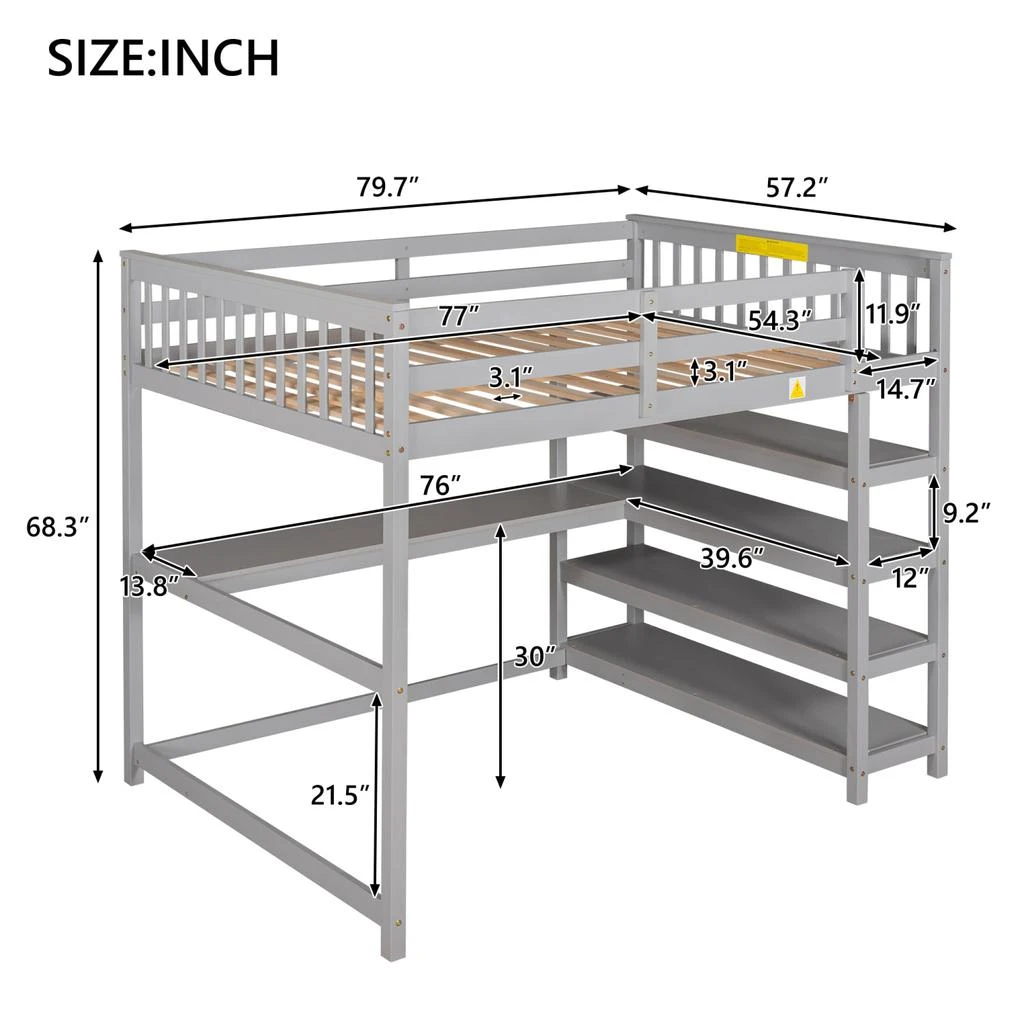 商品Simplie Fun|Bed in Pine,价格¥7851,第5张图片详细描述