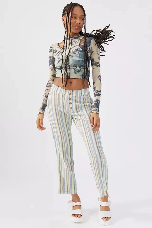 商品Urban Outfitters|UO Anya Yarn-Dyed Trouser Pant,价格¥78,第1张图片