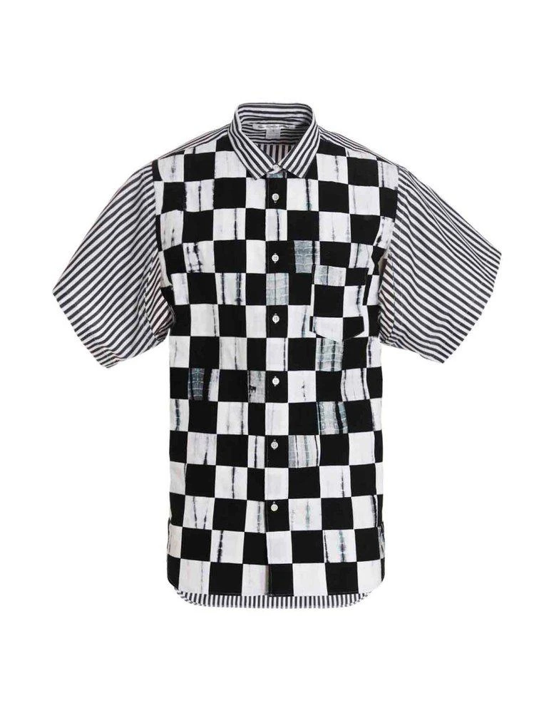 商品Comme des Garcons|Comme des Garçons Shirt Check Pattern Short Sleeved Shirt,价格¥1940,第1张图片