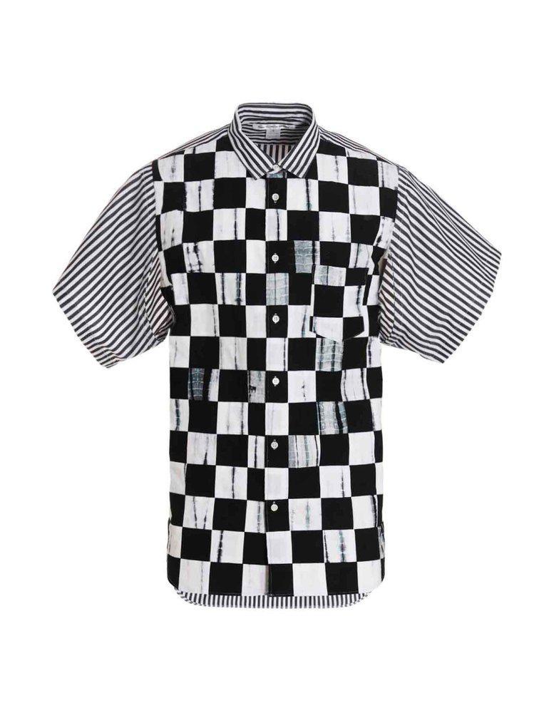 商品Comme des Garcons|Comme des Garçons Shirt Check Pattern Short Sleeved Shirt,价格¥2203-¥2993,第1张图片