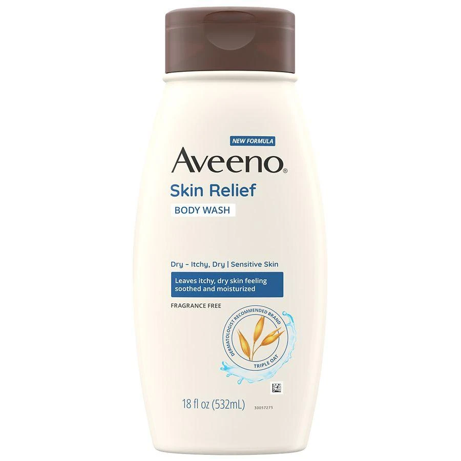 商品Aveeno|Skin Relief Body Wash, Sensitive Skin Fragrance-Free,价格¥82,第1张图片