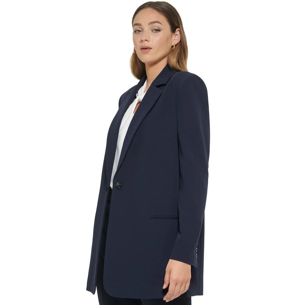 Women's Notched Collar One-Button Blazer 商品