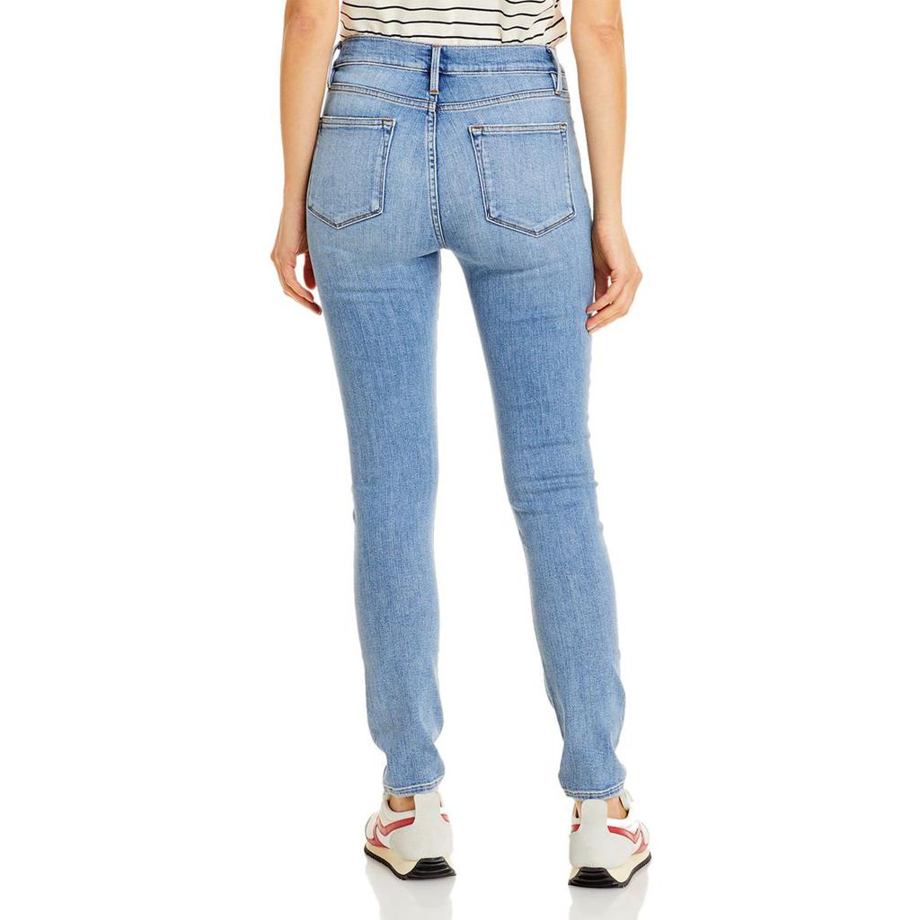 Frame Womens Le High Denim Distressed Skinny Jeans商品第2张图片规格展示