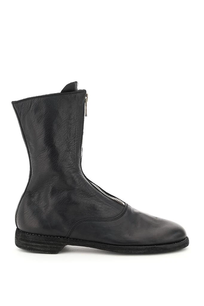 商品guidi|FRONT ZIP LEATHER ANKLE BOOTS,价格¥8640,第1张图片