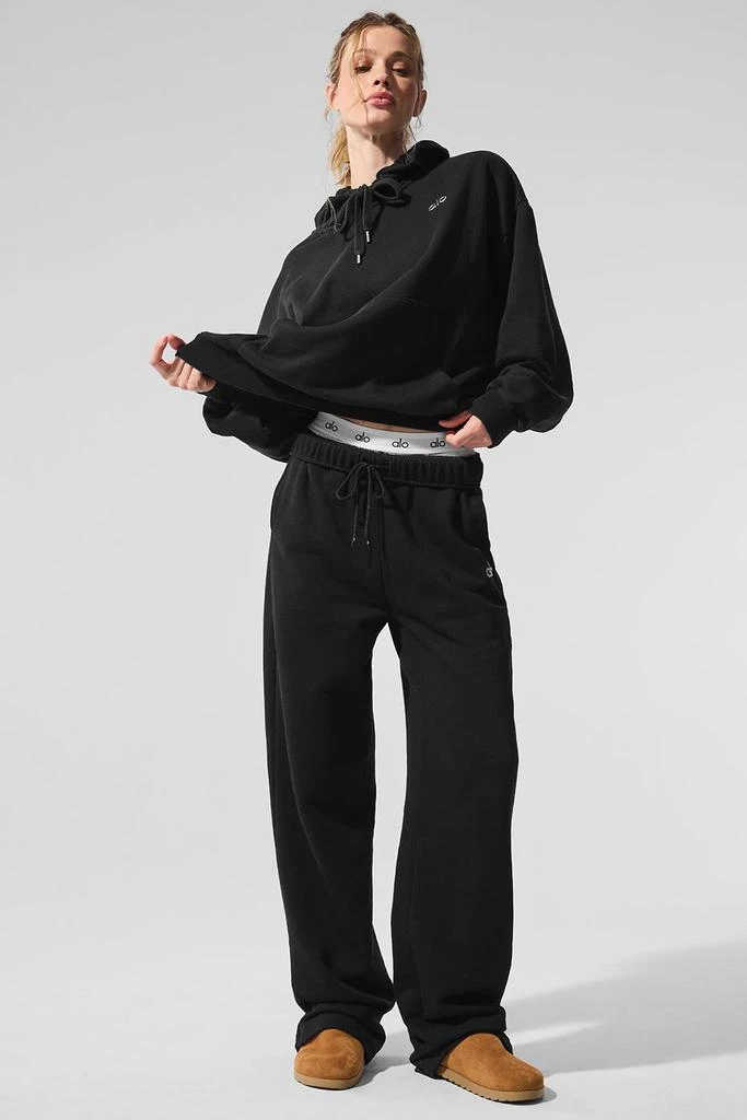 商品Alo|Accolade Straight Leg Sweatpant - Black,价格¥983,第5张图片详细描述