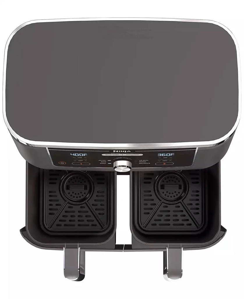 商品Ninja|Foodi® DZ401 6-in-1 10-qt. XL 2-Basket Air Fryer with DualZone™ Technology- Air Fry, Broil, Roast, Dehydrate, Reheat and Bake, Family Sized,价格¥1518,第4张图��片详细描述