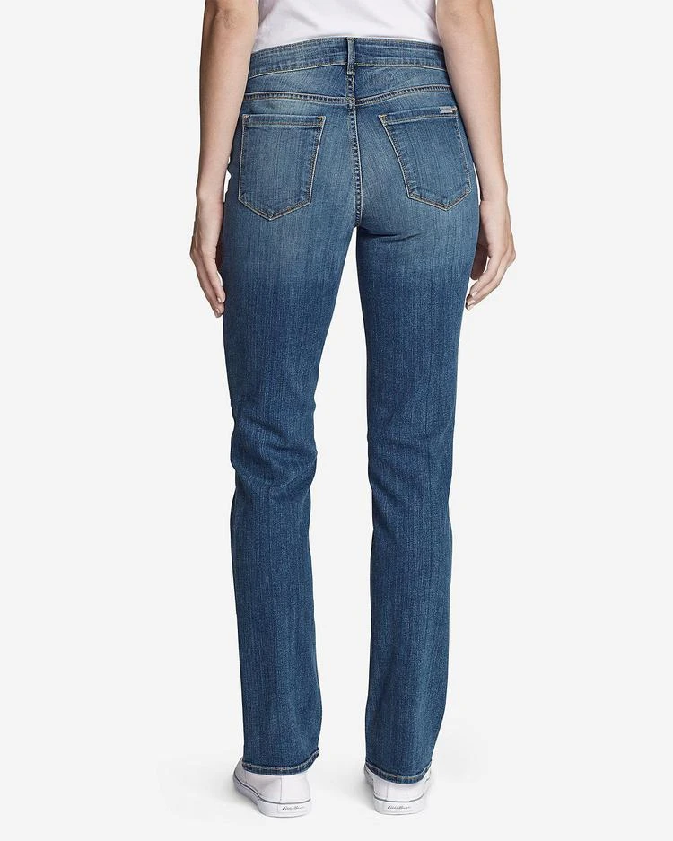 商品Eddie Bauer|Women's StayShape Straight Leg Jeans - Slightly Curvy 直筒牛仔裤,价格¥521,第4张图片详细描述