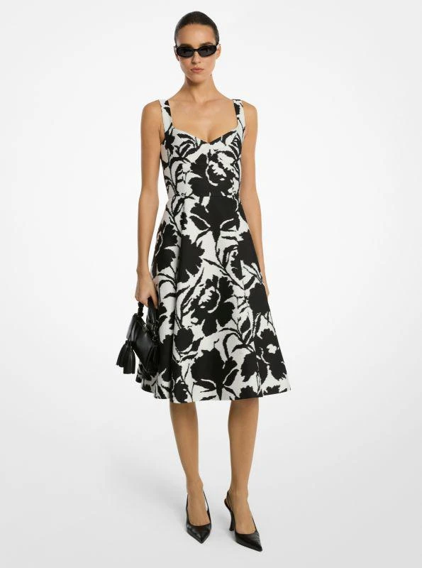 商品Michael Kors|Floral Chiné Cotton and Silk Jacquard Bustier Dress,价格¥19825,第1张图片