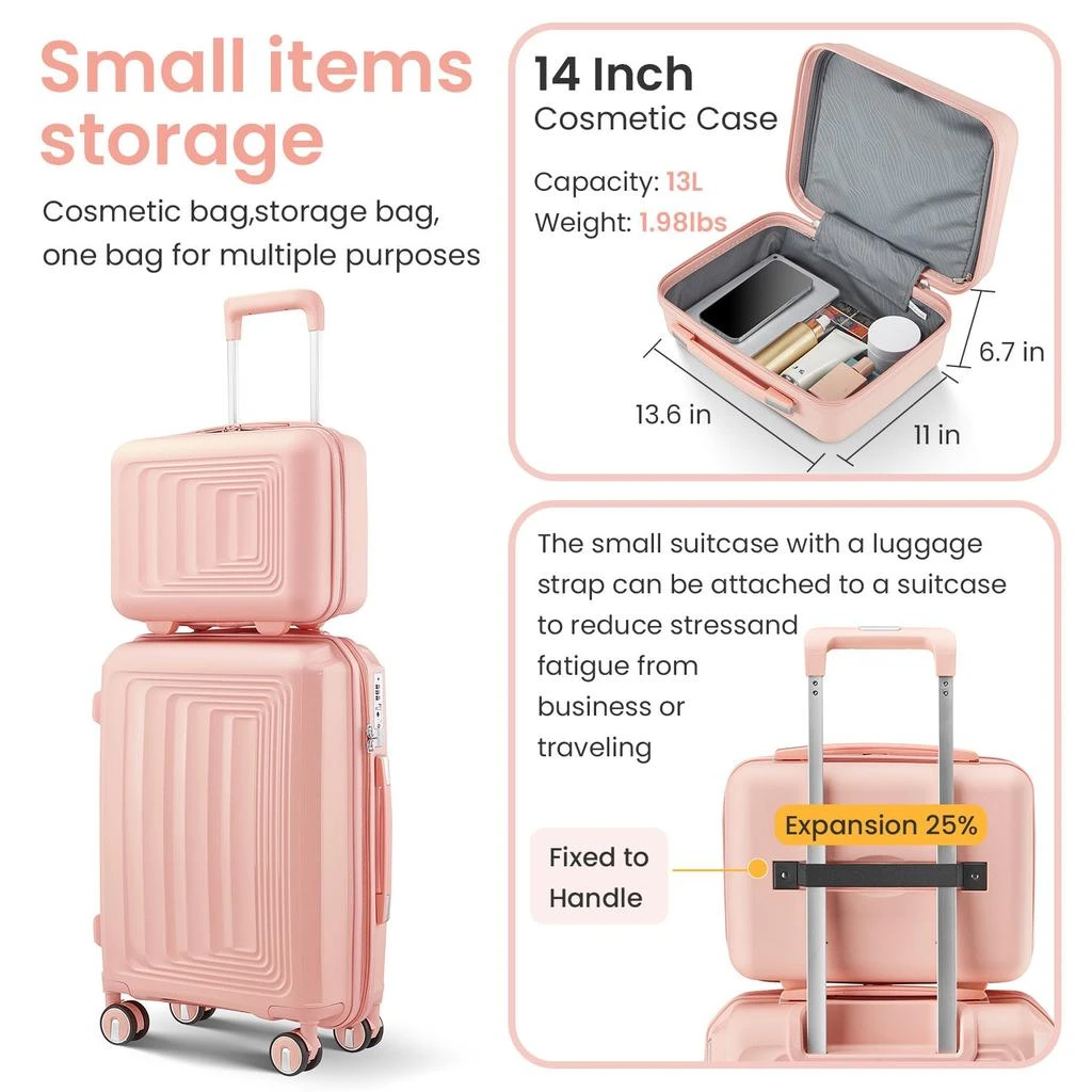 商品Streamdale Furniture|Streamdale Luggage 4 Piece Sets(14/20/24/28),价格¥1700,第3张图片详细描述