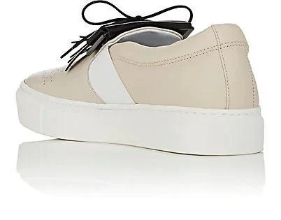 商品Lanvin|Kiltie Leather Slip-On Sneakers,价格¥1042,第3张图片详细描述