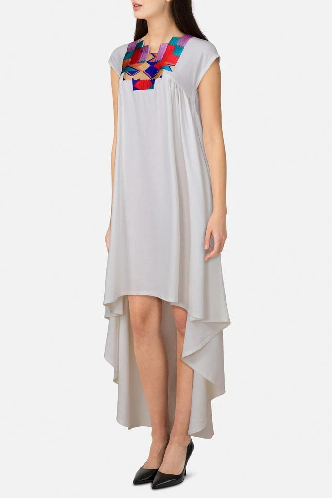 商品Rue15|Rainbow Neckline Embroidered High-Low Dress,价格¥2262,第2张图片详细描述