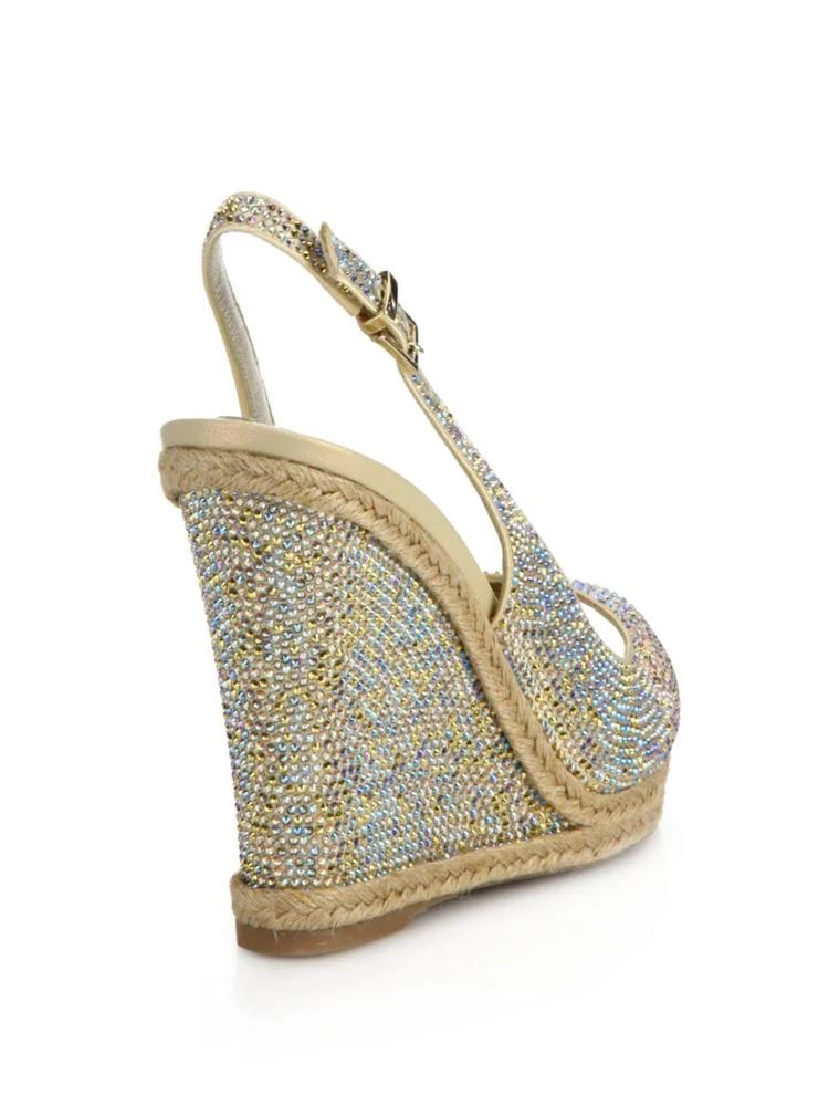 商品Rene Caovilla|Strass Espadrille Wedge Slingback Sandals,价格¥5669,第2张图片详细描述