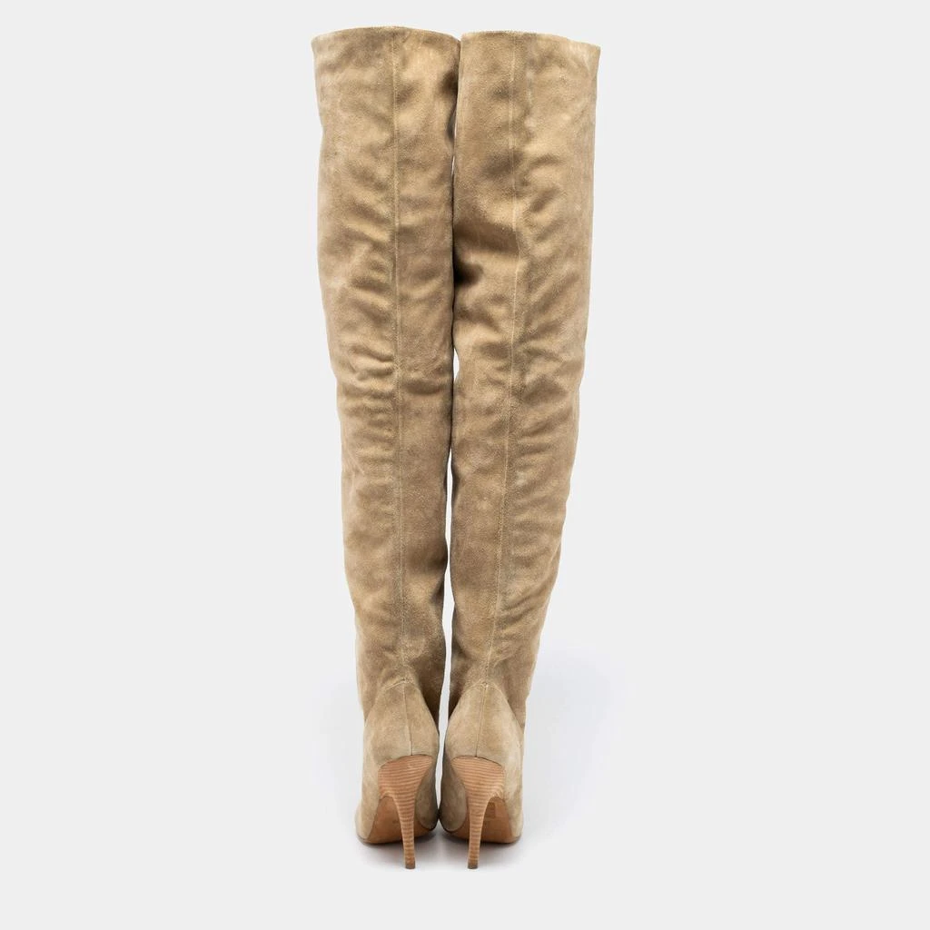 商品[二手商品] YEEZY|Yeezy Season 5 Beige Suede Over The Knee Length Pointed Toe Boots Size 39,价格¥3426,第5张图片详细描述
