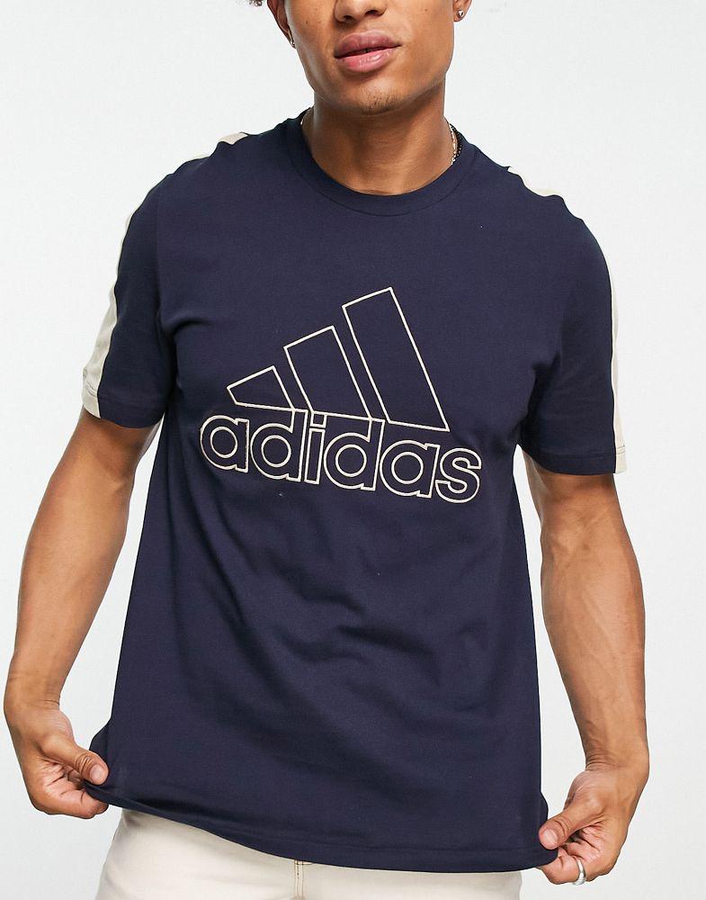 adidas Sportswear logo t-shirt in naby blue商品第2张图片规格展示
