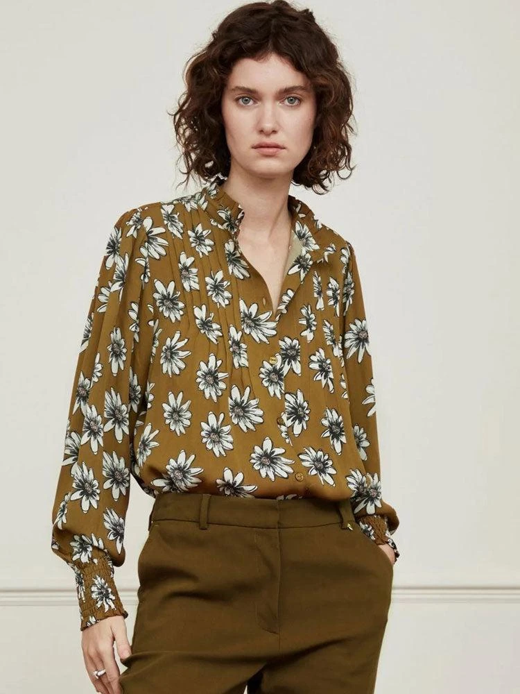 商品Fabienne Chapot|Fabienne Chapot Lucky Blouse Olive,价格¥721,第1张图片