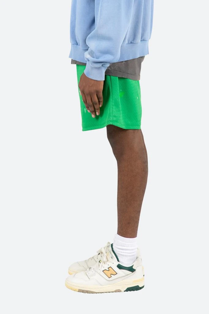 商品MNML|Painter Mesh Shorts - Green,价格¥136,第3张图片详细描述