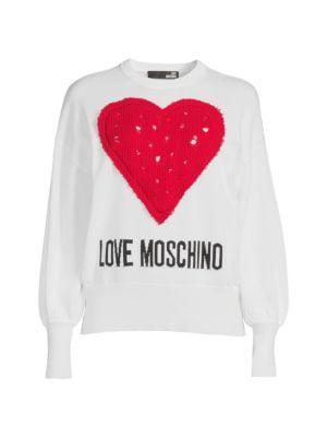 商品Love Moschino|Heart Patchwork Logo Sweater,价格¥1050,第3张图片详细描述