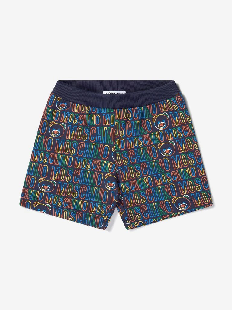 商品Moschino|Moschino Navy Baby Unisex Cotton Logo Shorts,价格¥707,第1张图片