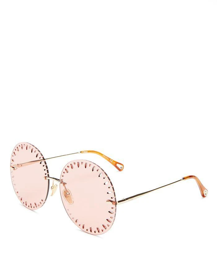 商品Chloé| Rimless Round Sunglasses, 63mm,价格¥2972,第3张图片详细描述