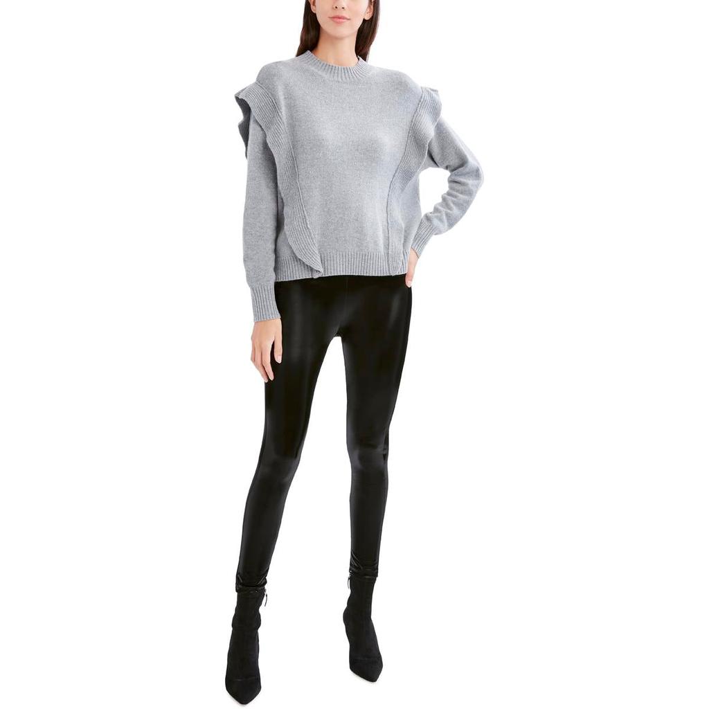BCBGMAXAZRIA Womens Merino Wool Blend Ribbed Trim Pullover Sweater商品第5张图片规格展示