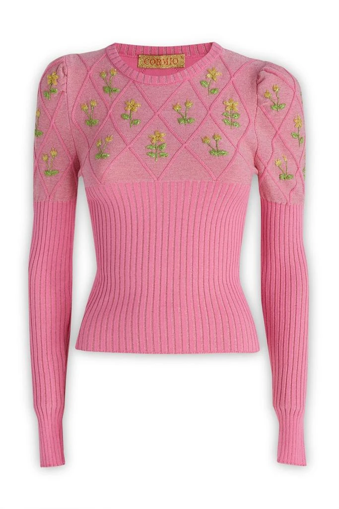 商品CORMIO|Cormio Floral Embroidered Knitted Jumper,价格¥1960,第1张图片