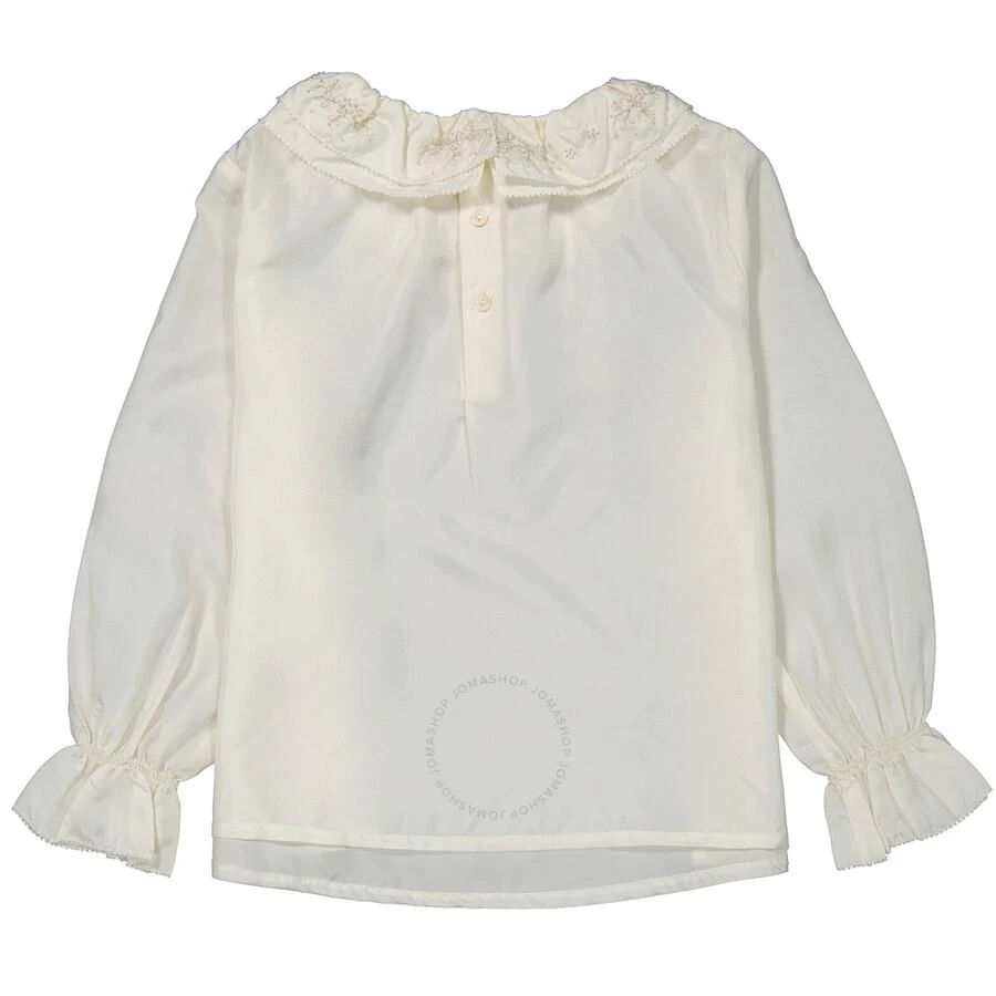 商品Bonpoint|Kids White Lait Jaya Ruffle-Trim Silk Blouse,价格¥812,第2张图片详细描述