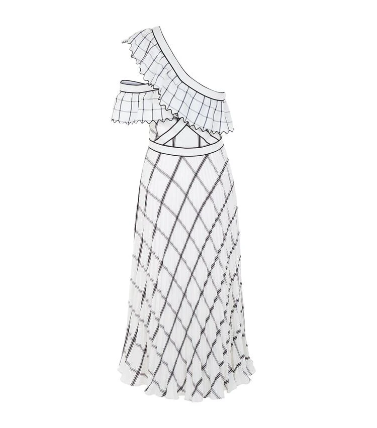 商品Self Portrait|Check Frill Midi Dress,价格¥3447,第2张图片详细描述