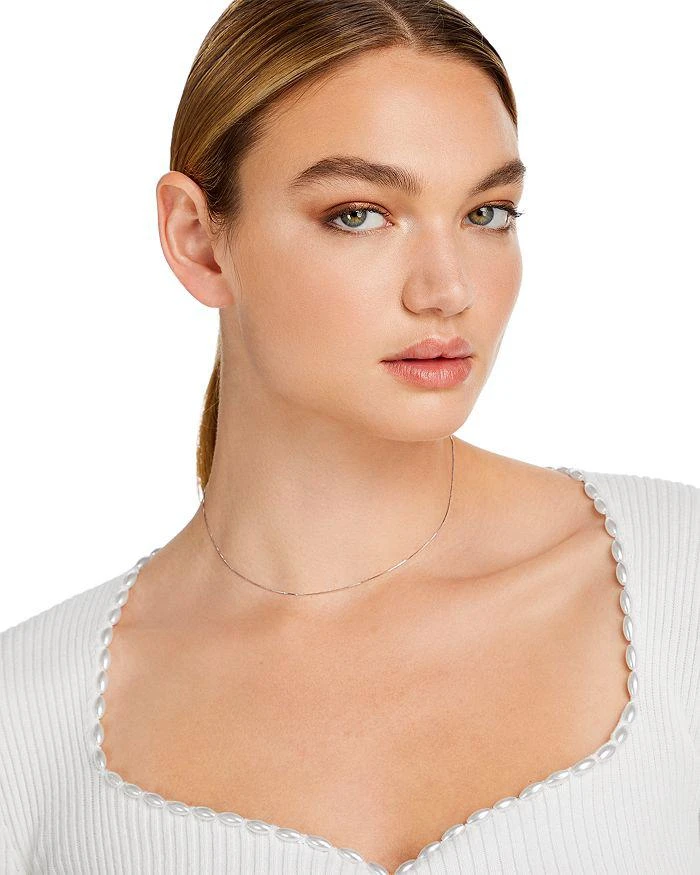 商品Bloomingdale's Fine Collection|Box Link Chain Necklace in 14K White Gold - Exclusive,价格¥2542,第2张图片详细描述