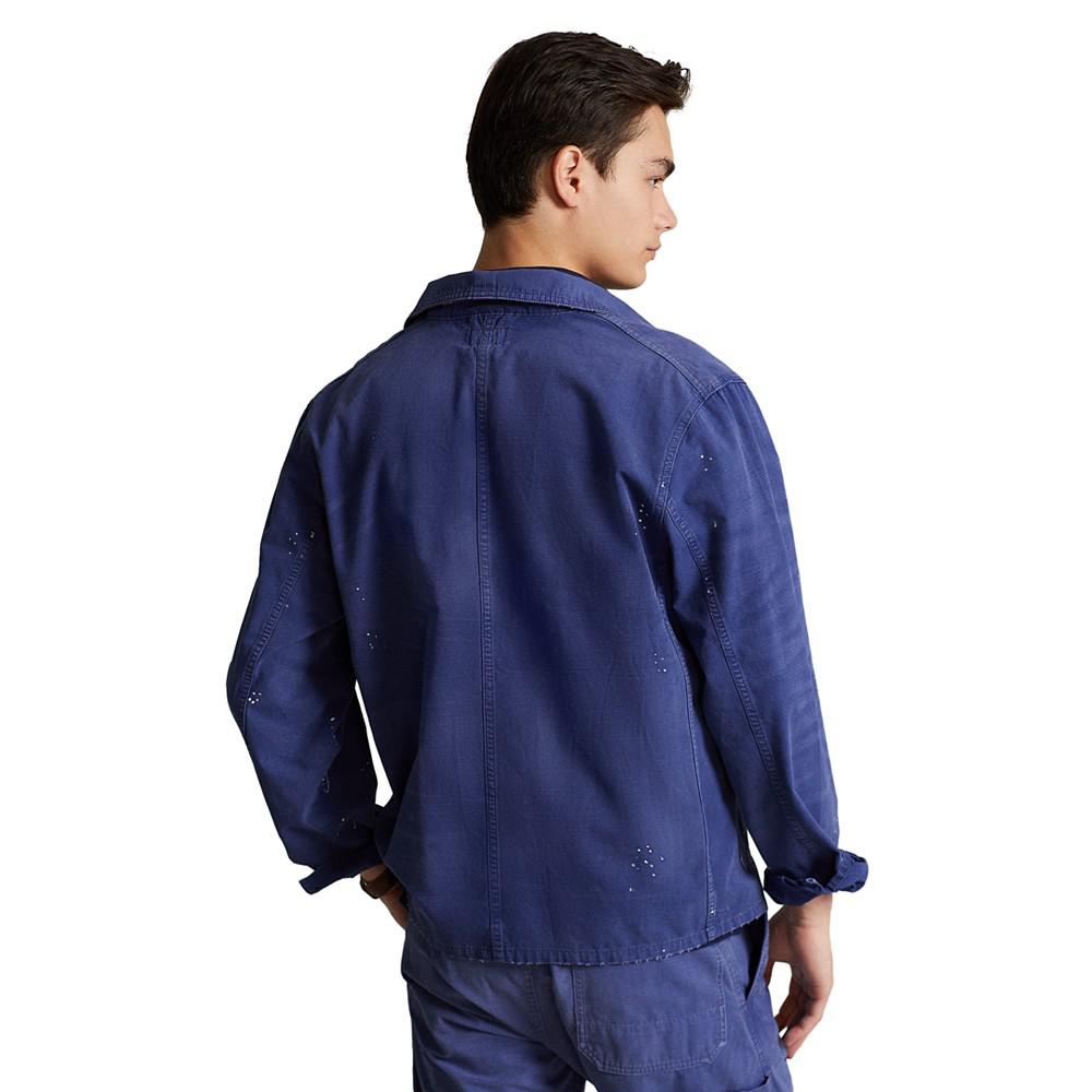 Men's Distressed Denim Chore Jacket商品第2张图片规格展示