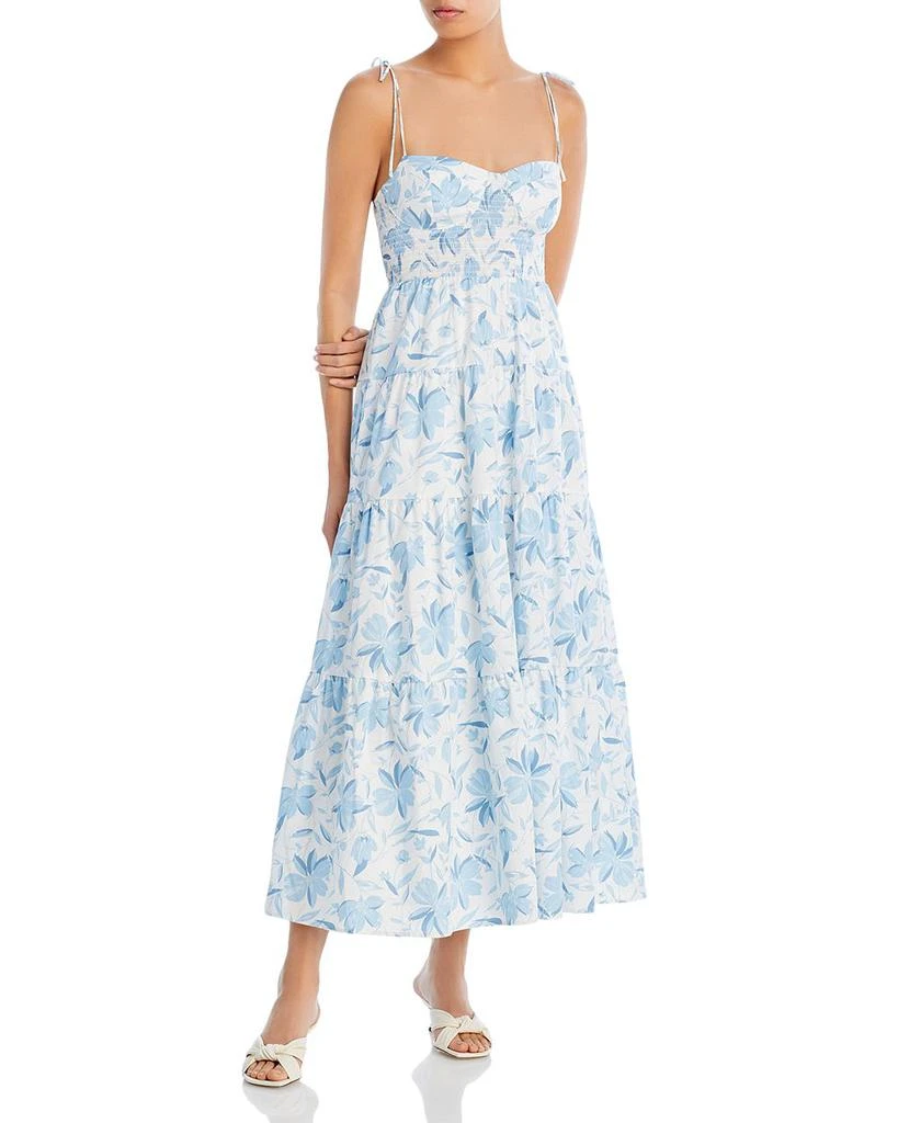 商品Wayf|Smocked Tiered Maxi Dress,价格¥437,第1张图片