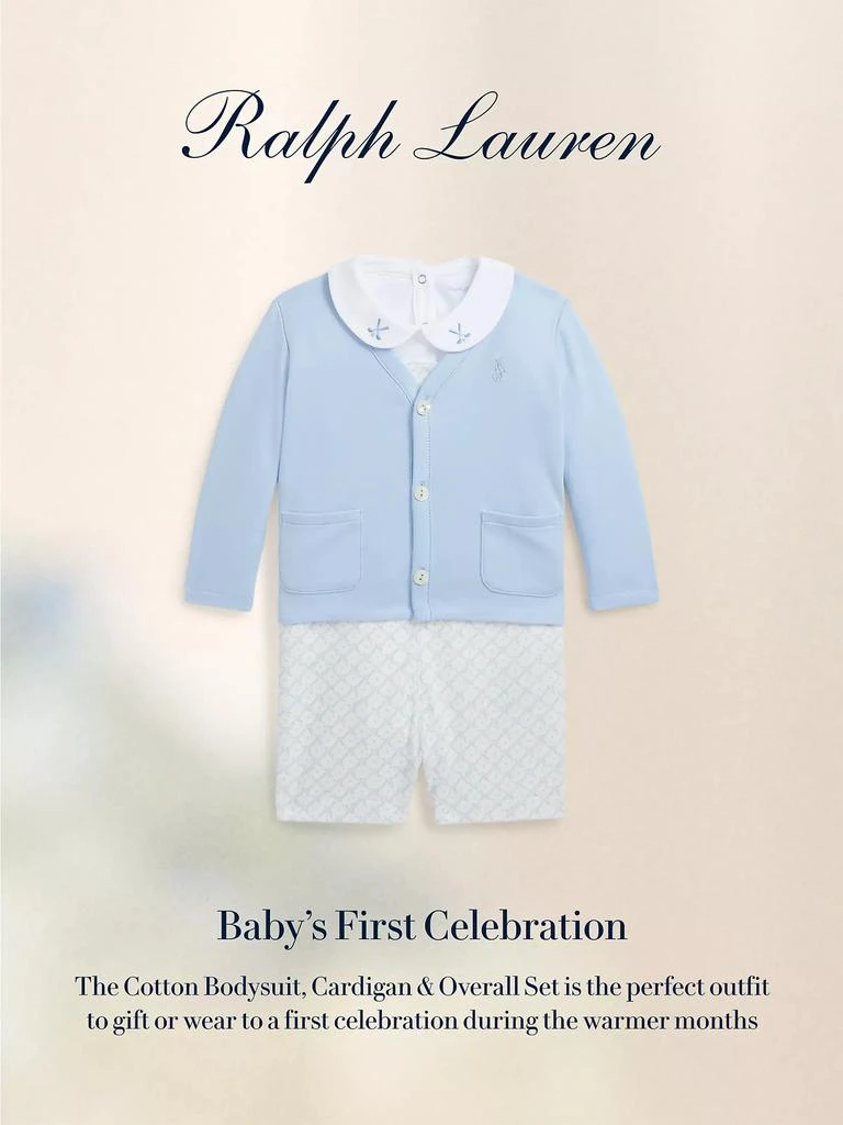 商品Ralph Lauren|Baby Boy's 3-Piece Golf Overalls, Bodysuit & Cardigan,价格¥569,第4张图片详细描述