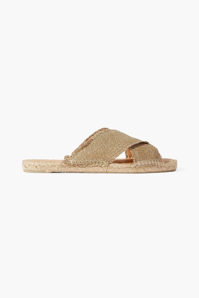 商品CASTAÑER|Palmera frayed metallic canvas espadrille sandals,价格¥510,第1张图片