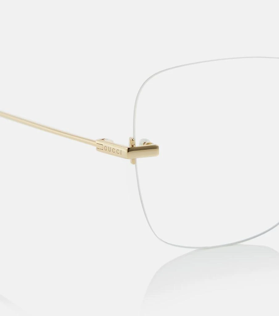 商品Gucci|无框方框眼镜,价格¥2560,第2张图片详细描述