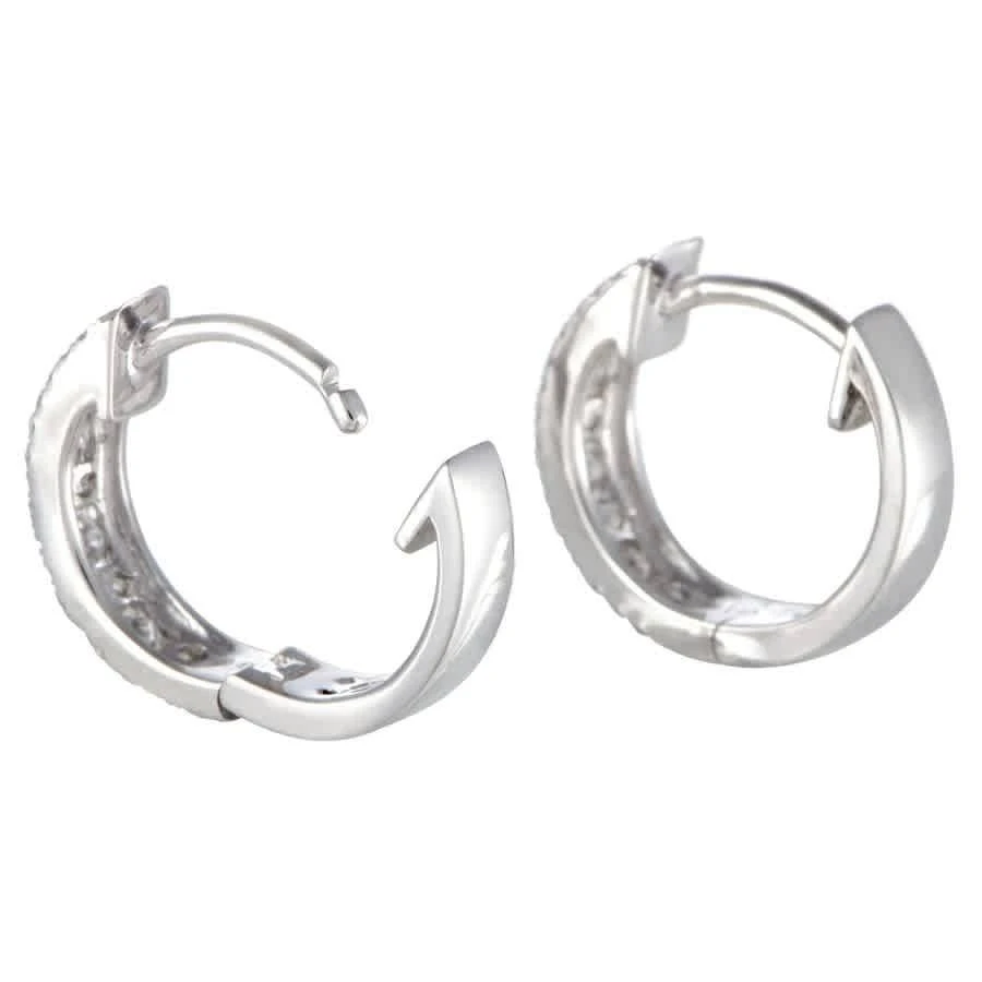 商品LB Exclusive|14K White Gold 0.35 ct Diamond Small Hoop Huggies Earrings,价格¥3936,第2张图片详细描述