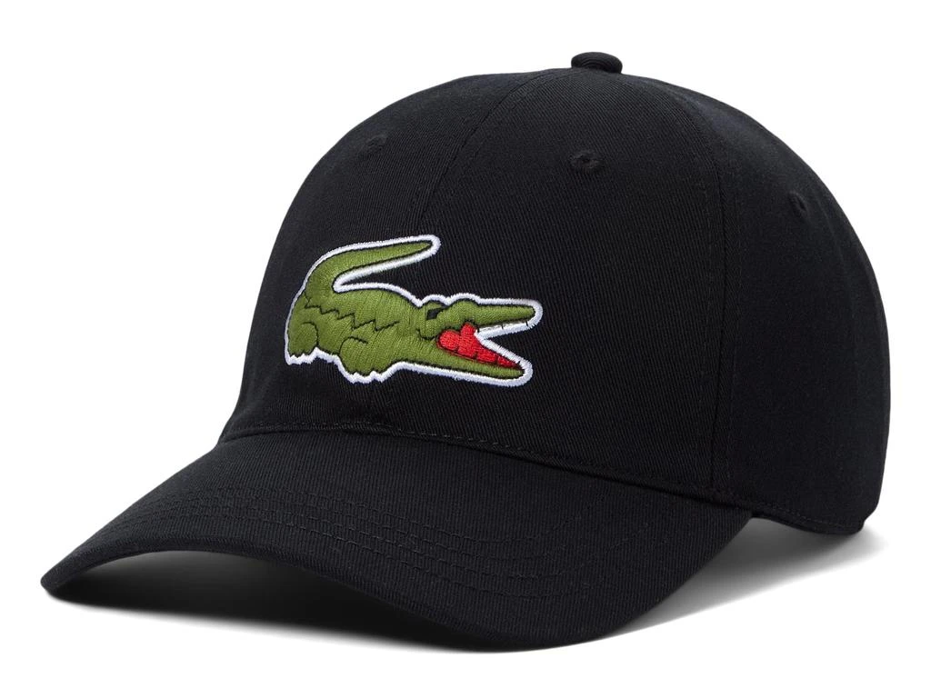 商品Lacoste|Large Croc Logo Cotton Cap,价格¥449,第1张图片