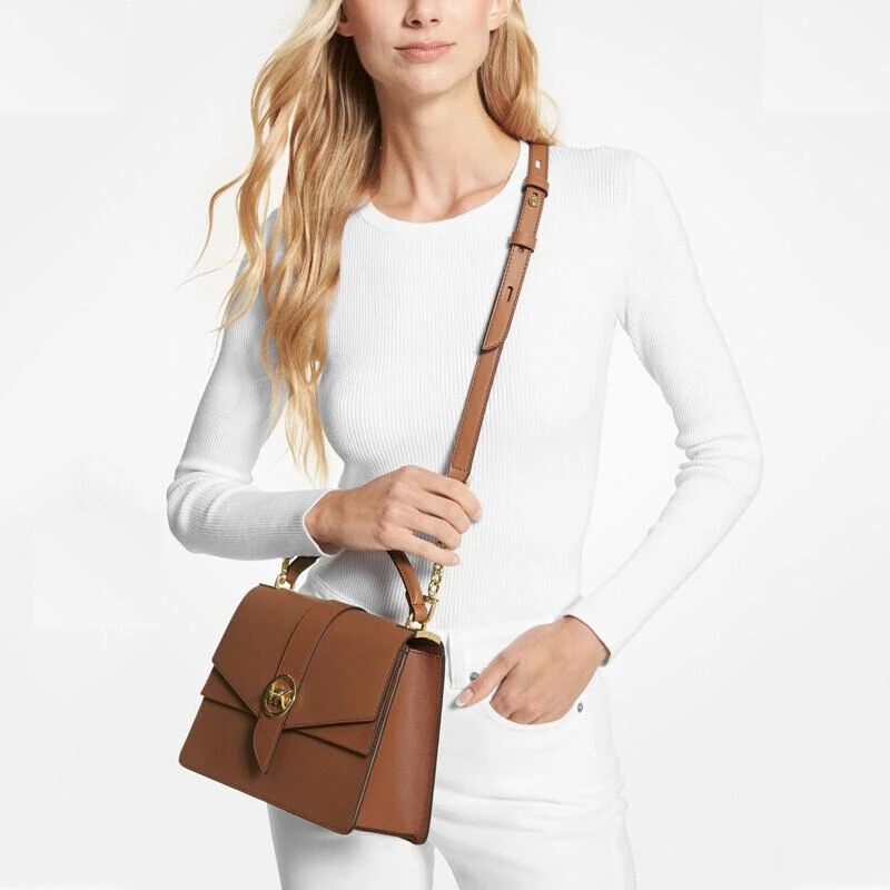 商品[国内直发] Michael Kors|MK 女包 迈克·科尔斯（MICHAEL KORS）棕色小号 皮质手提单肩斜跨包 30H1GGRS2L LUGGAGE,价格¥1800,第8张图片详细描述