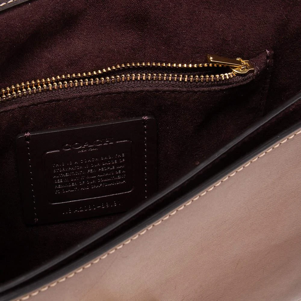 Coach Multicolor Leather And Canvas Hutton Flower Applique Shoulder Bag 商品